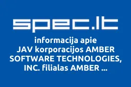JAV korporacijos AMBER SOFTWARE TECHNOLOGIES, INC. filialas AMBER KOMPIUTERIAI iliustracija