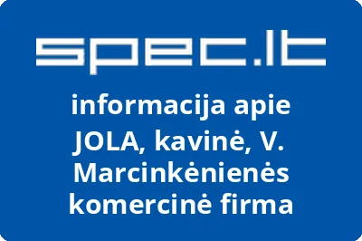JOLA, kavinė, V. Marcinkėnienės komercinė firma