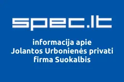 Jolantos Urbonienės privati firma Suokalbis | spec.lt