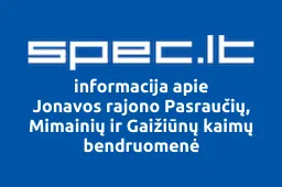 Jonavos rajono Pasraučių, Mimainių ir Gaižiūnų kaimų bendruomenė | spec.lt