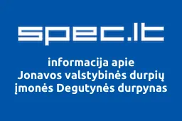 Jonavos valstybinės durpių įmonės Degutynės durpynas iliustracija