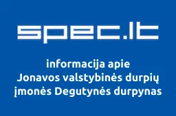 Jonavos valstybinės durpių įmonės Degutynės durpynas