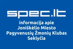 Joniškėlio Miesto Pagyvenusių Žmonių Klubas Seklyčia iliustracija