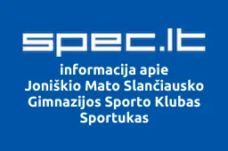 Joniškio Mato Slančiausko Gimnazijos Sporto Klubas Sportukas | spec.lt