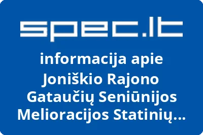 Joniškio Rajono Gataučių Seniūnijos Melioracijos Statinių Naudotojų Asociacija