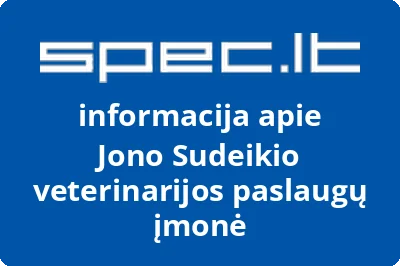 Jono Sudeikio veterinarijos paslaugų įmonė