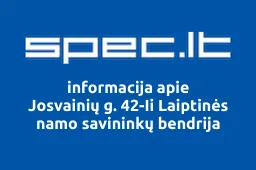Josvainių g. 42-Ii Laiptinės namo savininkų bendrija | spec.lt