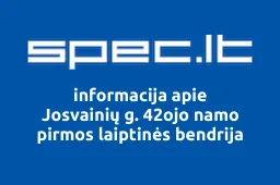 Josvainių g. 42ojo namo pirmos laiptinės bendrija | spec.lt