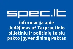 Judėjimas už Tarptautinio pilietinių ir politinių teisių pakto įgyvendinimą Paktas | spec.lt