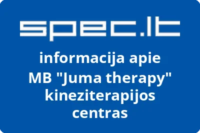Juma therapy kineziterapijos centras, MB | spec.lt