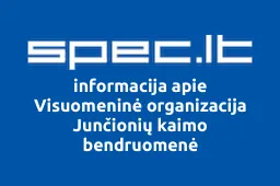 Visuomeninė organizacija Junčionių kaimo bendruomenė | spec.lt