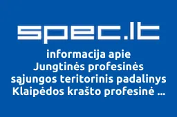 Jungtinės profesinės sąjungos teritorinis padalinys Klaipėdos krašto profesinė sąjunga | spec.lt