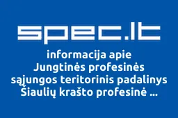 Jungtinės profesinės sąjungos teritorinis padalinys Šiaulių krašto profesinė sąjunga iliustracija