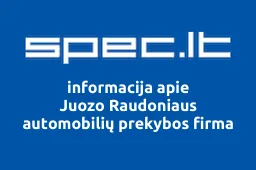 Juozo Raudoniaus automobilių prekybos firma | spec.lt