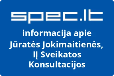 Jūratės Jokimaitienės, IĮ Sveikatos Konsultacijos