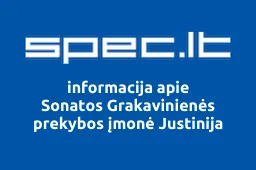 Sonatos Grakavinienės prekybos įmonė Justinija | spec.lt