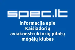 Kaišiadorių aviakonstruktorių pilotų mėgėjų klubas | spec.lt