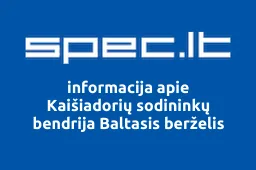 Kaišiadorių sodininkų bendrija Baltasis berželis | spec.lt