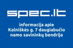 Kalniškės g. 7 daugiabučio namo savininkų bendrija | spec.lt
