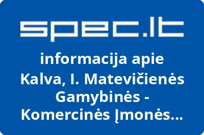 Kalva, I. Matevičienės Gamybinės - Komercinės Įmonės Parduotuvė