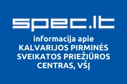 KALVARIJOS PIRMINĖS SVEIKATOS PRIEŽIŪROS CENTRAS, VŠĮ iliustracija