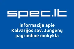 Kalvarijos sav. Jungėnų pagrindinė mokykla | spec.lt