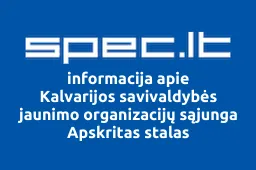 Kalvarijos savivaldybės jaunimo organizacijų sąjunga Apskritas stalas iliustracija