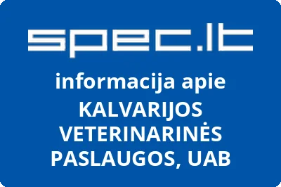 Kalvarijos veterinarinės paslaugos, UAB | spec.lt