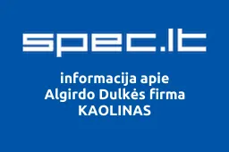 Algirdo Dulkės firma KAOLINAS | spec.lt