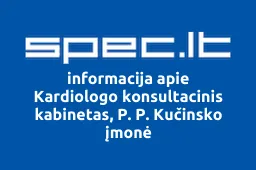 Kardiologo konsultacinis kabinetas, P. P. Kučinsko įmonė iliustracija