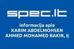 KARIM ABDELMOHSEN AHMED MOHAMED BAKIR, IĮ | spec.lt