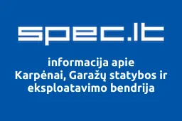 Karpėnai, Garažų statybos ir eksploatavimo bendrija | spec.lt