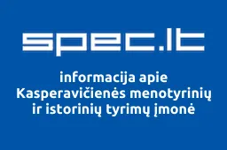 Kasperavičienės menotyrinių ir istorinių tyrimų įmonė | spec.lt