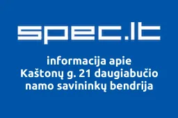 Kaštonų g. 21 daugiabučio namo savininkų bendrija | spec.lt