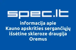 Kauno apskrities sergančiųjų išsėtine skleroze draugija Oremus | spec.lt