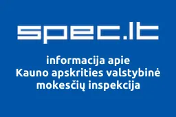 Kauno apskrities valstybinė mokesčių inspekcija iliustracija