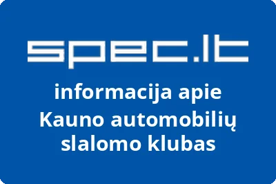 Kauno automobilių slalomo klubas | spec.lt