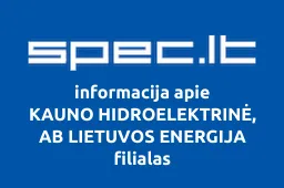 KAUNO HIDROELEKTRINĖ, AB LIETUVOS ENERGIJA filialas
