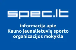 Kauno jaunalietuvių sporto organizacijos mokykla iliustracija