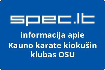 Kauno karate kiokušin klubas OSU | spec.lt