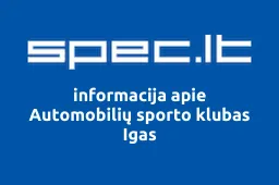 Automobilių sporto klubas Igas | spec.lt