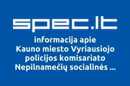 Kauno miesto Vyriausiojo policijos komisariato Nepilnamečių socialinės pagalbos ir prevencijos centras | spec.lt