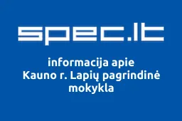 Kauno r. Lapių pagrindinė mokykla | spec.lt