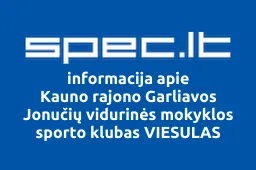 Kauno rajono Garliavos Jonučių vidurinės mokyklos sporto klubas VIESULAS | spec.lt
