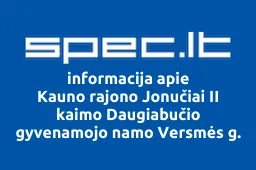 Kauno rajono Jonučiai II kaimo Daugiabučio gyvenamojo namo Versmės g. 6 savininkų bendrija Namučiai | spec.lt