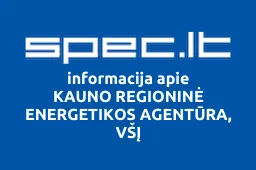 KAUNO REGIONINĖ ENERGETIKOS AGENTŪRA, VŠĮ | spec.lt