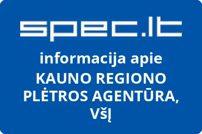 Kauno regiono plėtros agentūra, VŠĮ | spec.lt