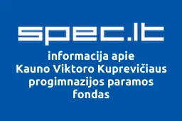 Kauno Viktoro Kuprevičiaus progimnazijos paramos fondas iliustracija