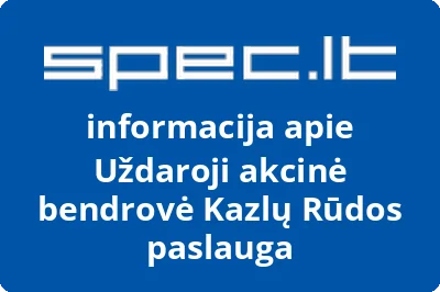 Kazlų Rūdos paslauga, UAB