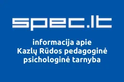 Kazlų Rūdos pedagoginė psichologinė tarnyba | spec.lt